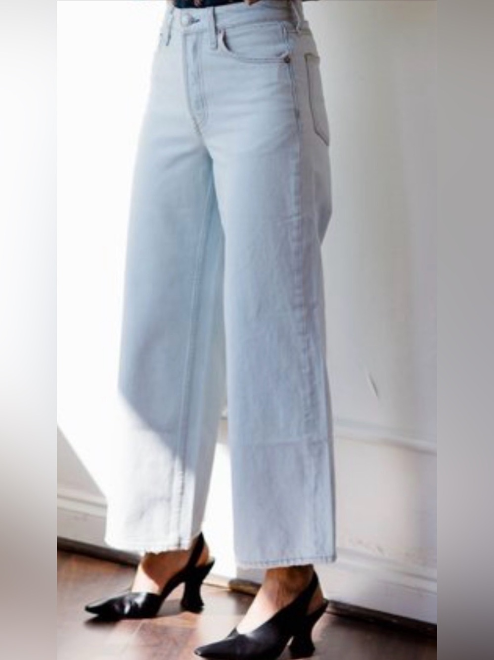 Rag & bone Women’s High-Waisted Wide Ankle Jeans - in Ditch Plains